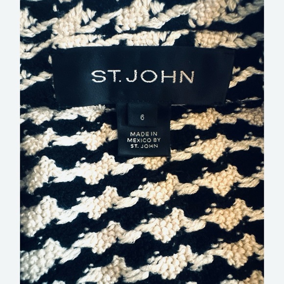 ST. John Kints Houndstooth Tweed Jacket Blazer - Picture 9 of 12